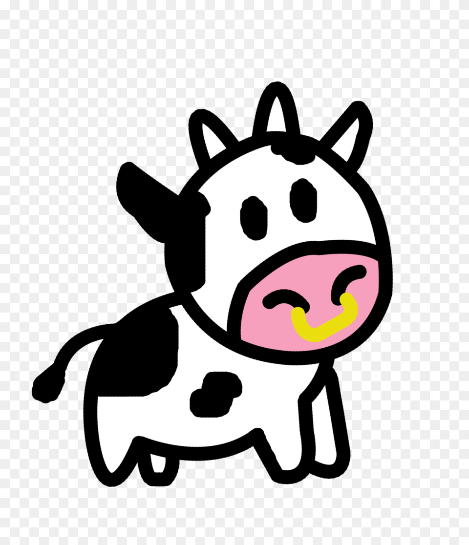 Cartoon Cow, Stencil, Baby, Person, Animal Free Png Download