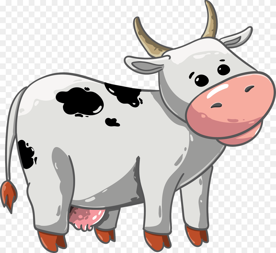 Cartoon Cow Clipart, Animal, Cattle, Livestock, Mammal Free Png Download