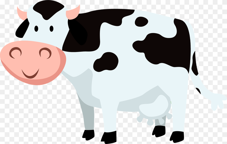 Cartoon Cow Clipart, Animal, Cattle, Dairy Cow, Livestock Free Png