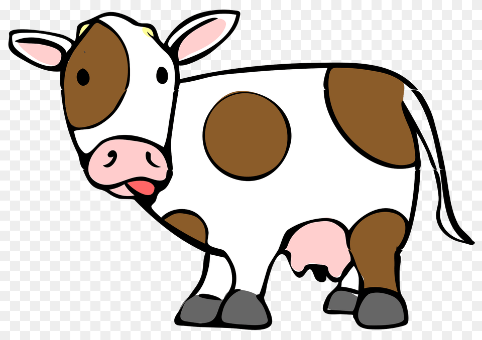 Cartoon Cow Clipart, Animal, Cattle, Livestock, Mammal Free Png Download