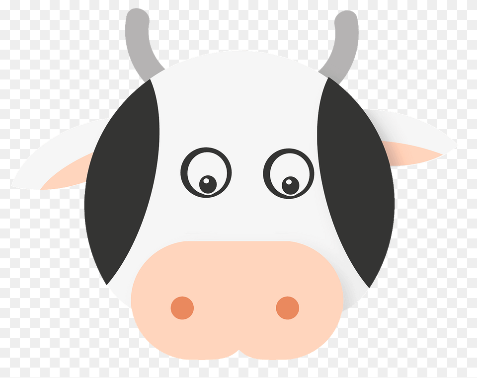Cartoon Cow Face Clipart, Snout, Animal, Mammal, Pig Png Image