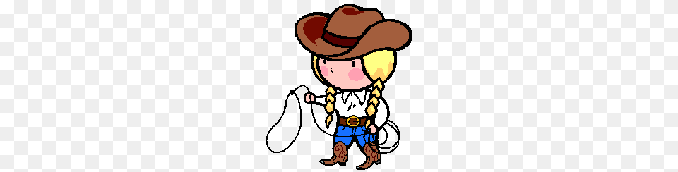 Cartoon Cowgirl Clipart, Clothing, Cowboy Hat, Hat, Baby Free Png Download
