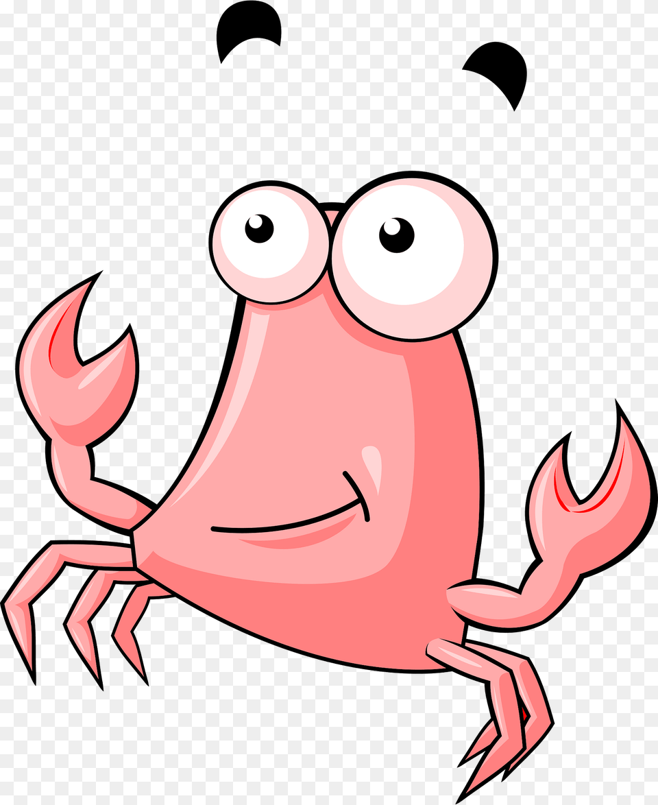 Cartoon Crab Clipart, Food, Seafood, Animal, Invertebrate Png