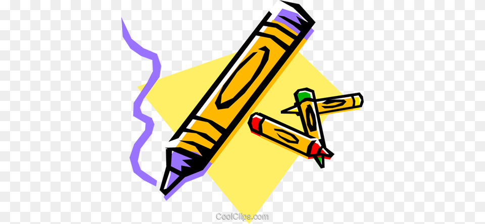 Cartoon Crayons Royalty Vector Clip Art Illustration, Crayon, Dynamite, Weapon Free Png Download