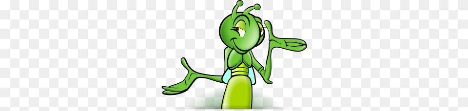 Cartoon Cricket Clip Art, Green, Animal, Device, Grass Png