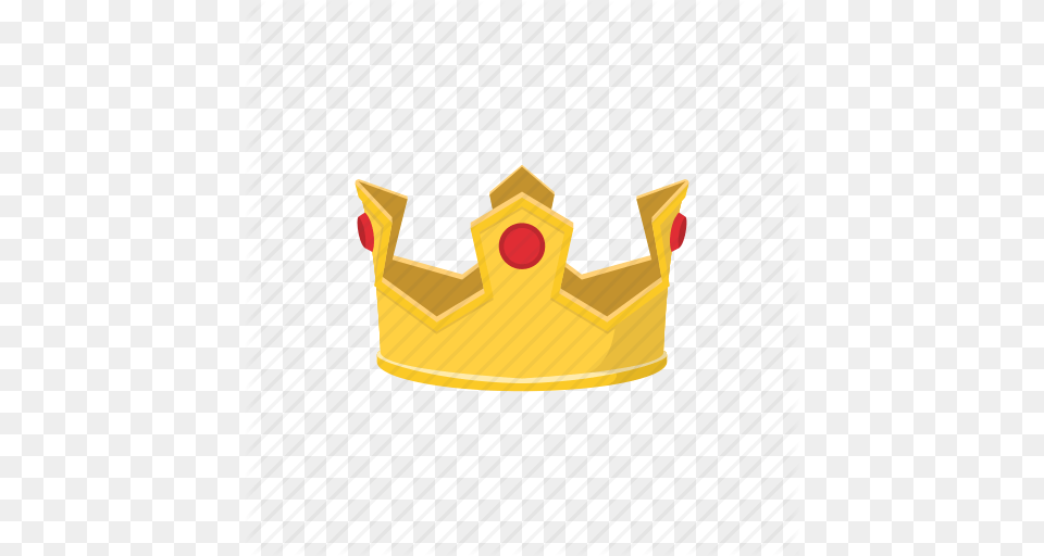 Cartoon Crown Golden King Queen Royal Ruby Icon, Accessories, Jewelry Free Png Download