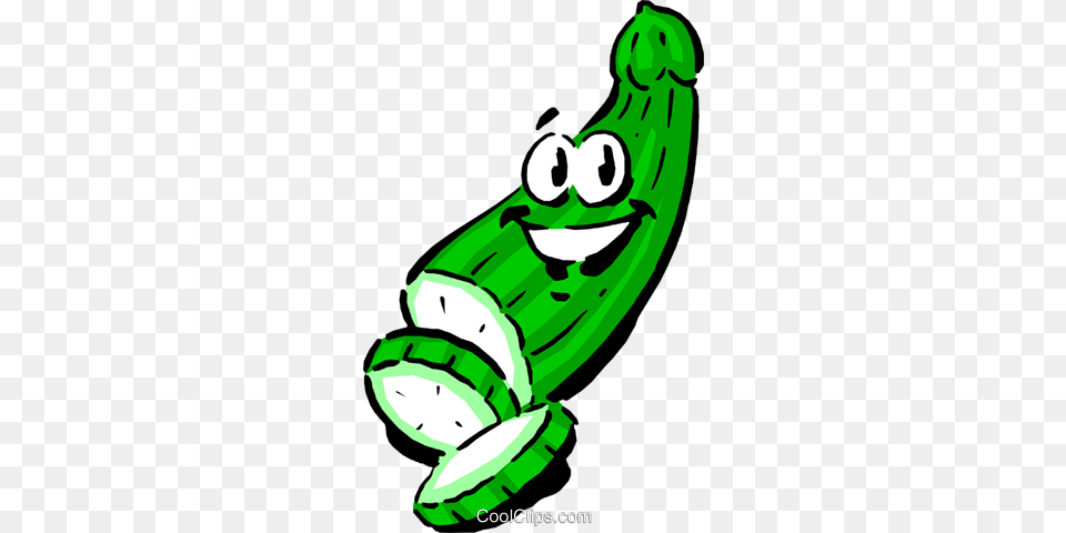 Cartoon Cucumber Royalty Vector Clip Art Illustration, Food, Plant, Produce, Vegetable Free Png Download