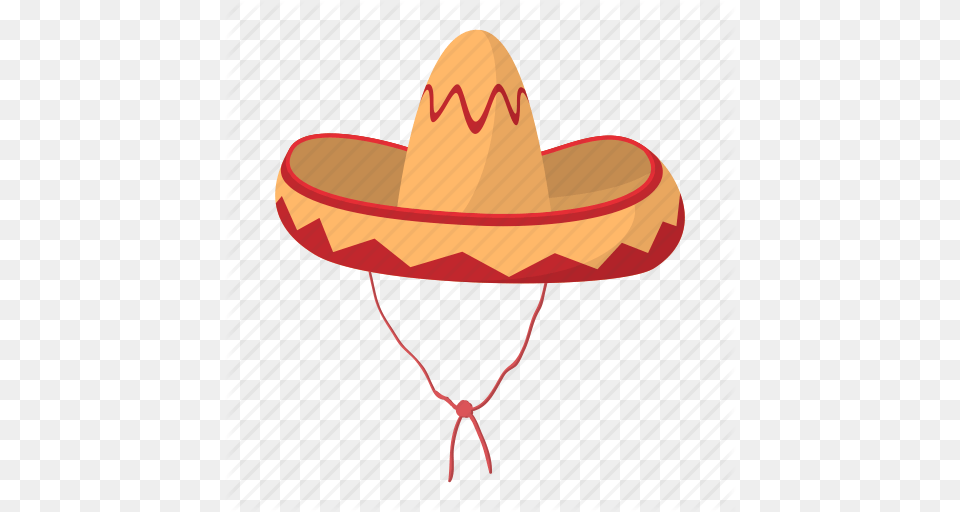 Cartoon Culture Hat Latin Mexican Mex Sombrero Icon, Clothing, Accessories, Jewelry, Necklace Free Png Download