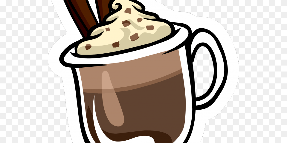 Cartoon Cup Hot Chocolate, Beverage, Hot Chocolate, Food, Dessert Png