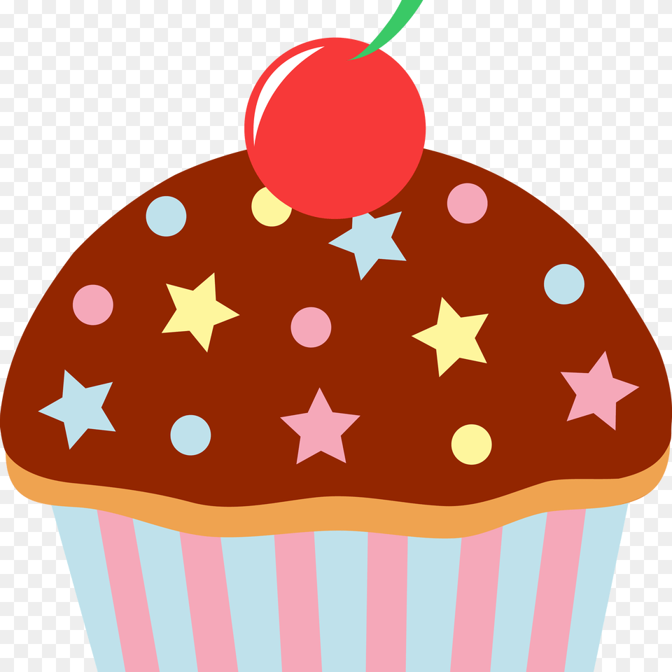 Cartoon Cupcake, Cake, Cream, Dessert, Food Png Image