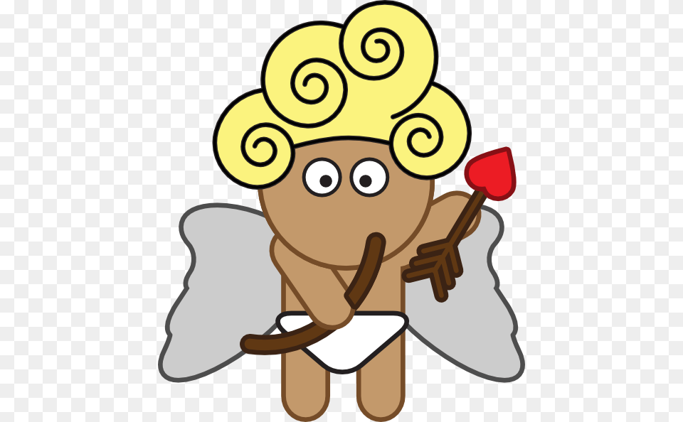 Cartoon Cupid With Bow And Arrow Clip Art, Face, Head, Person, Nature Free Png Download
