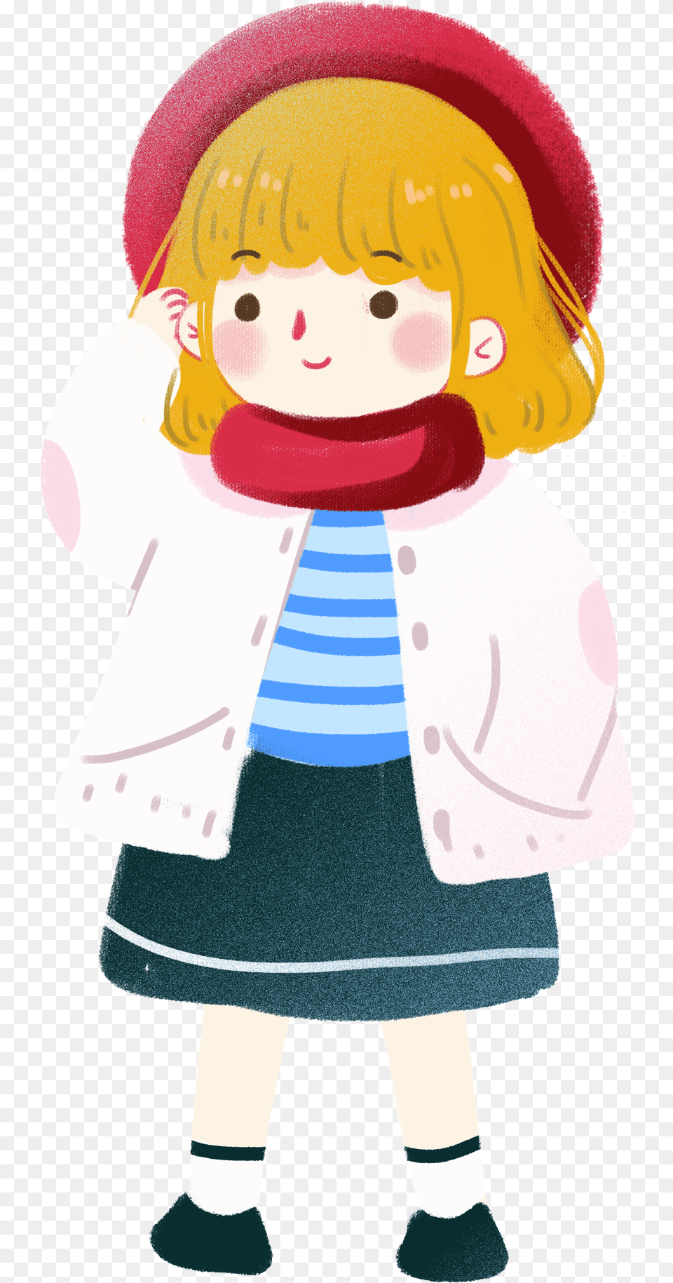 Cartoon Cute Child Girl And Psd Cartoon, Baby, Clothing, Coat, Person Png