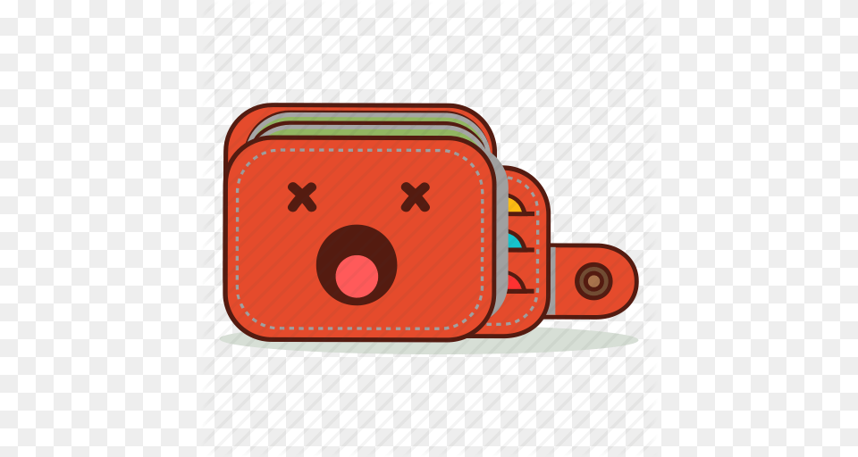 Cartoon Cute Dead Emoji Empty Expression Wallet Icon, First Aid, Accessories Png
