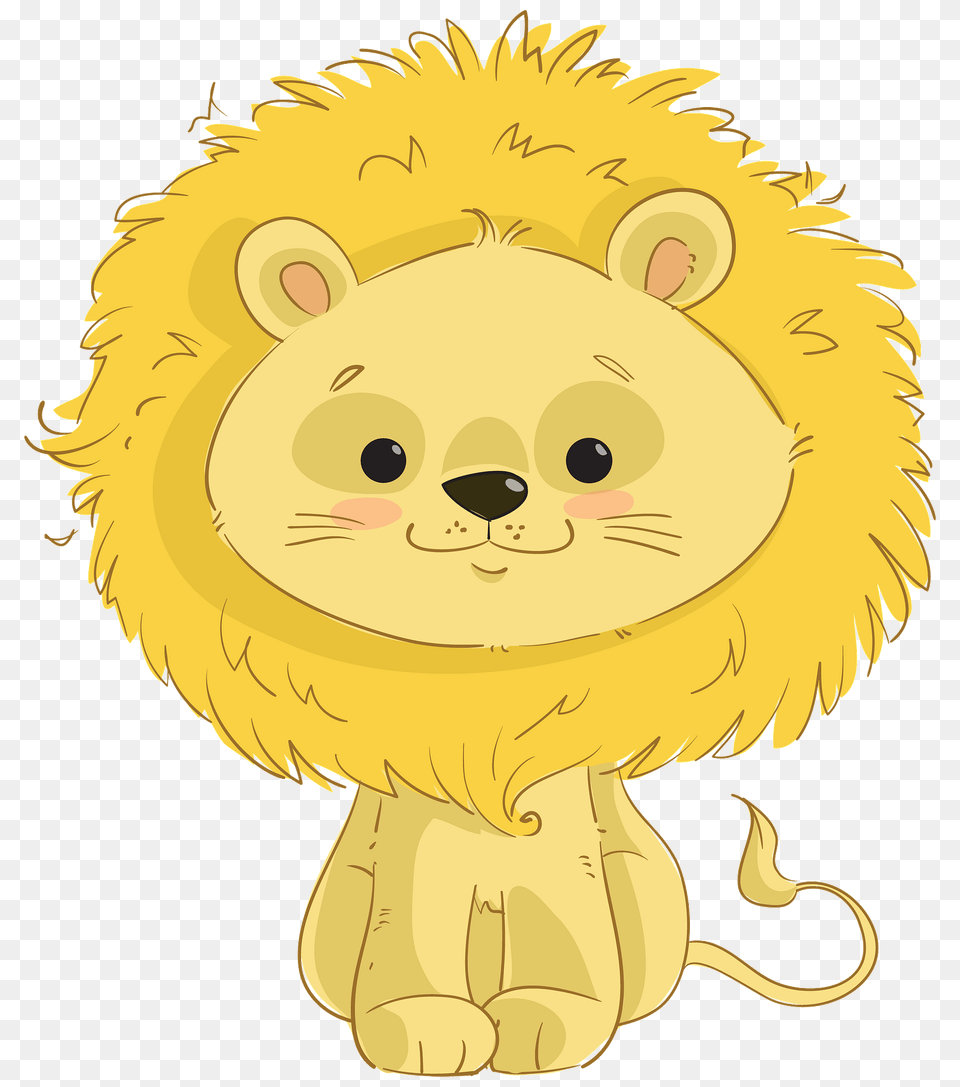 Cartoon Cute Lion Clipart, Animal, Mammal, Wildlife, Bear Free Png