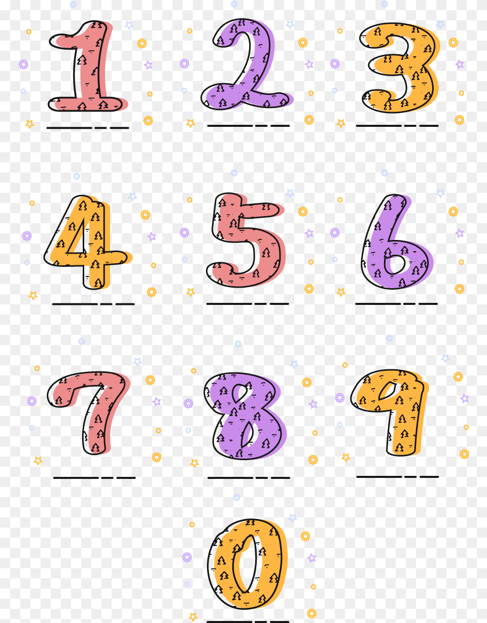 Cartoon Cute Vector Candy Color Number And Symbol, Text, Person Png Image