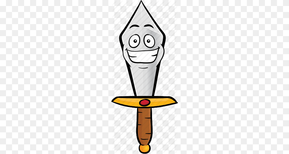 Cartoon Dagger Emoji Knife Smiley Sword Icon, Weapon, Light, Blade, Person Free Transparent Png