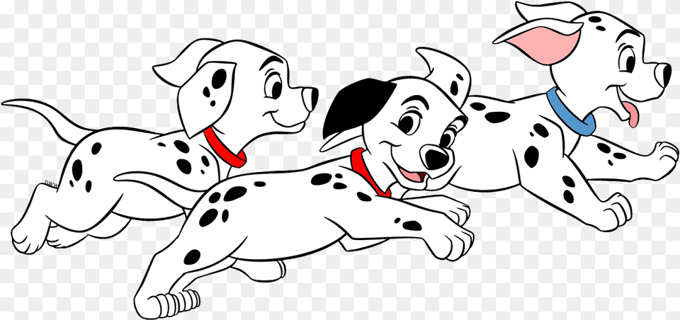 Cartoon Dalmatian Dog Running, Animal, Canine, Mammal, Pet Free Transparent Png