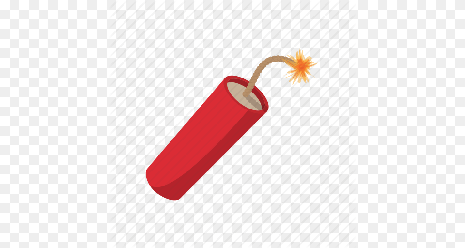 Cartoon Danger Destruction Dynamite Explosive Fuse Red Icon, Weapon Free Transparent Png