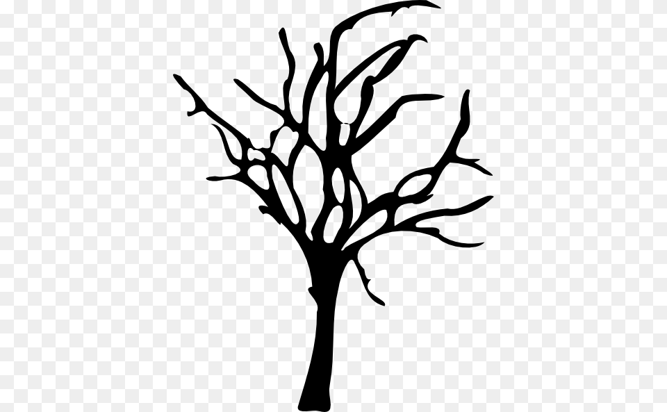 Cartoon Dead Tree, Silhouette, Plant, Stencil, Art Free Png