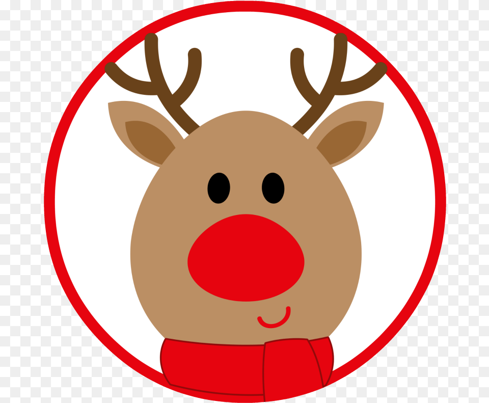 Cartoon Deer Head Santa, Animal, Mammal, Wildlife, Plush Png