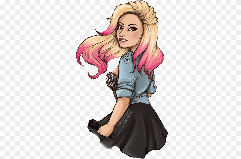 Cartoon Demi Lovato, Adult, Book, Comics, Female Png