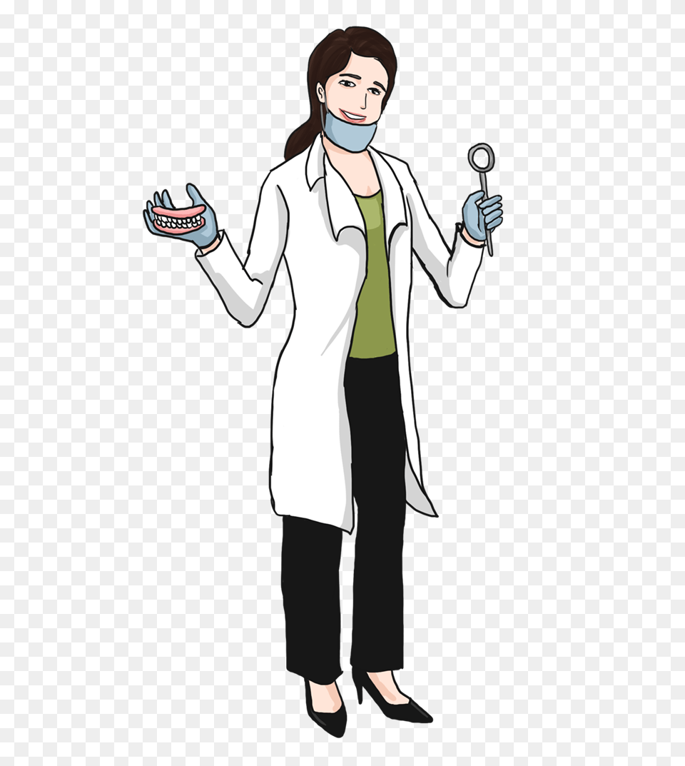 Cartoon Dentist Clipart, Clothing, Coat, Lab Coat, Adult Png Image