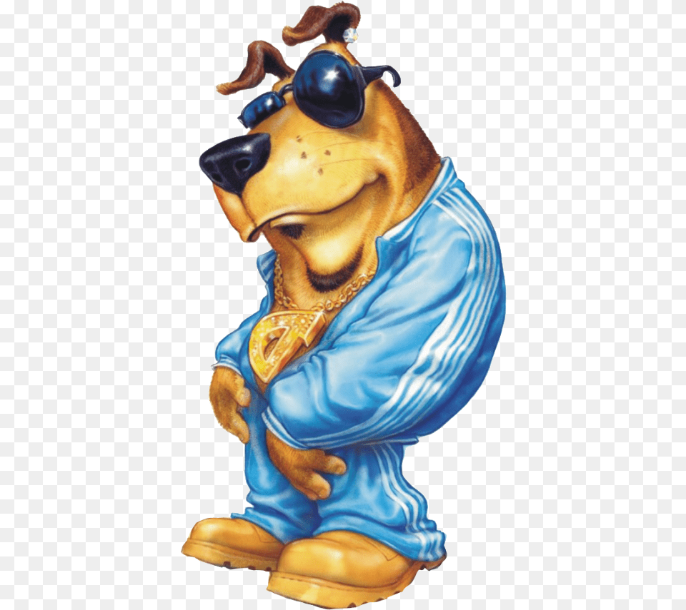 Cartoon Dog Bone Dog Cartoon Wearing Sunglasses, Figurine, Adult, Male, Man Free Png