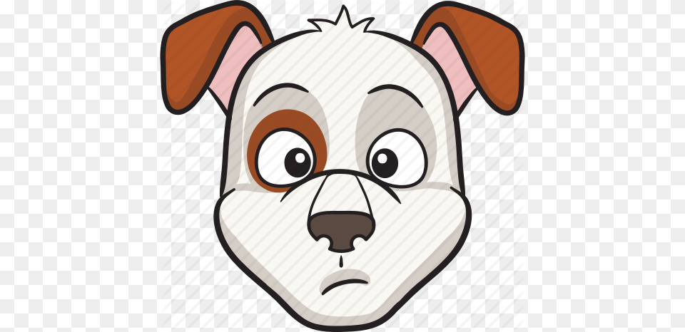 Cartoon Dog Emoji Emoticon Face Smiley Icon, Baby, Person, Head Png Image