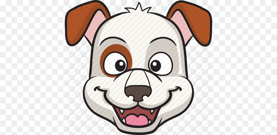 Cartoon Dog Emoji Emoticon Face Smiley Icon Png Image
