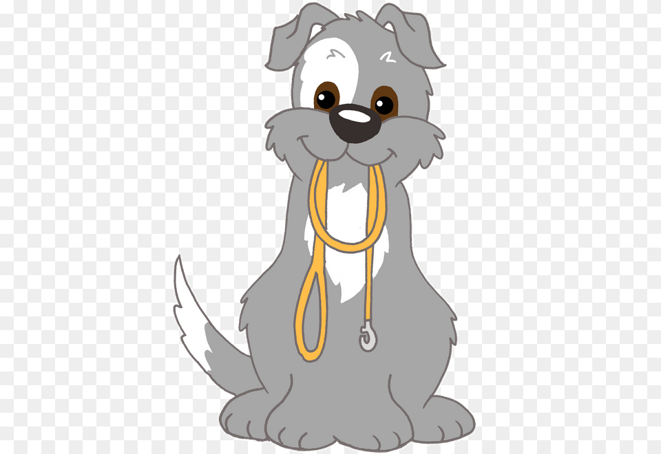 Cartoon Dog On A Leash, Person Png