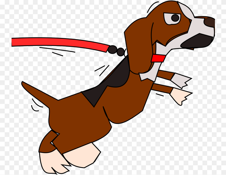 Cartoon Dog On A Leash No Background, Animal, Canine, Hound, Mammal Free Png