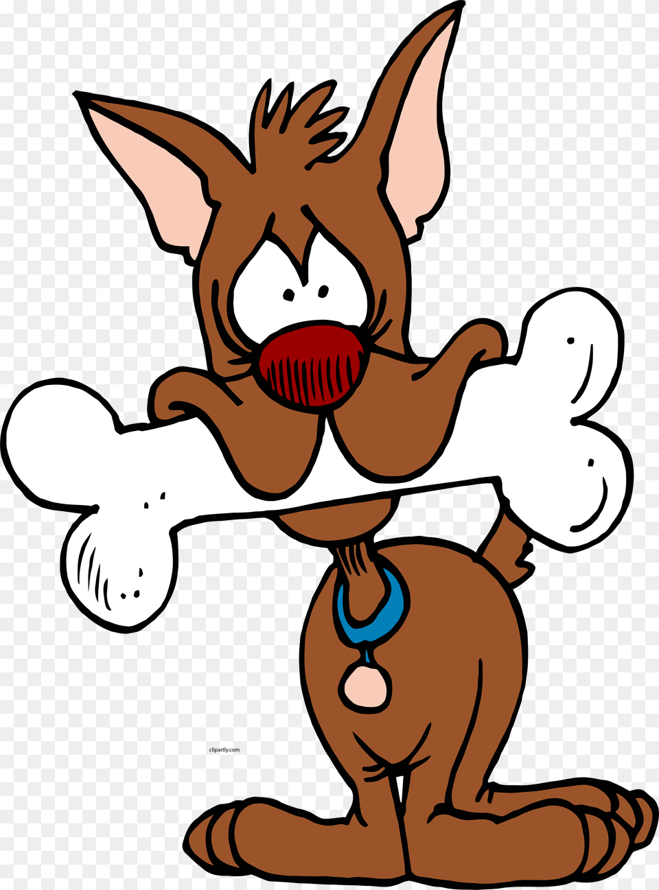 Cartoon Dog With Bone, Baby, Person Free Png