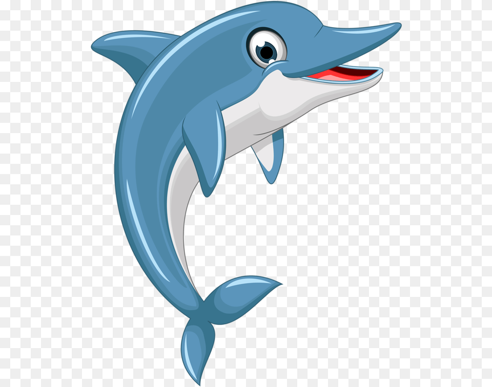 Cartoon Dolphin Jumping Out Of Water, Animal, Mammal, Sea Life, Fish Png Image