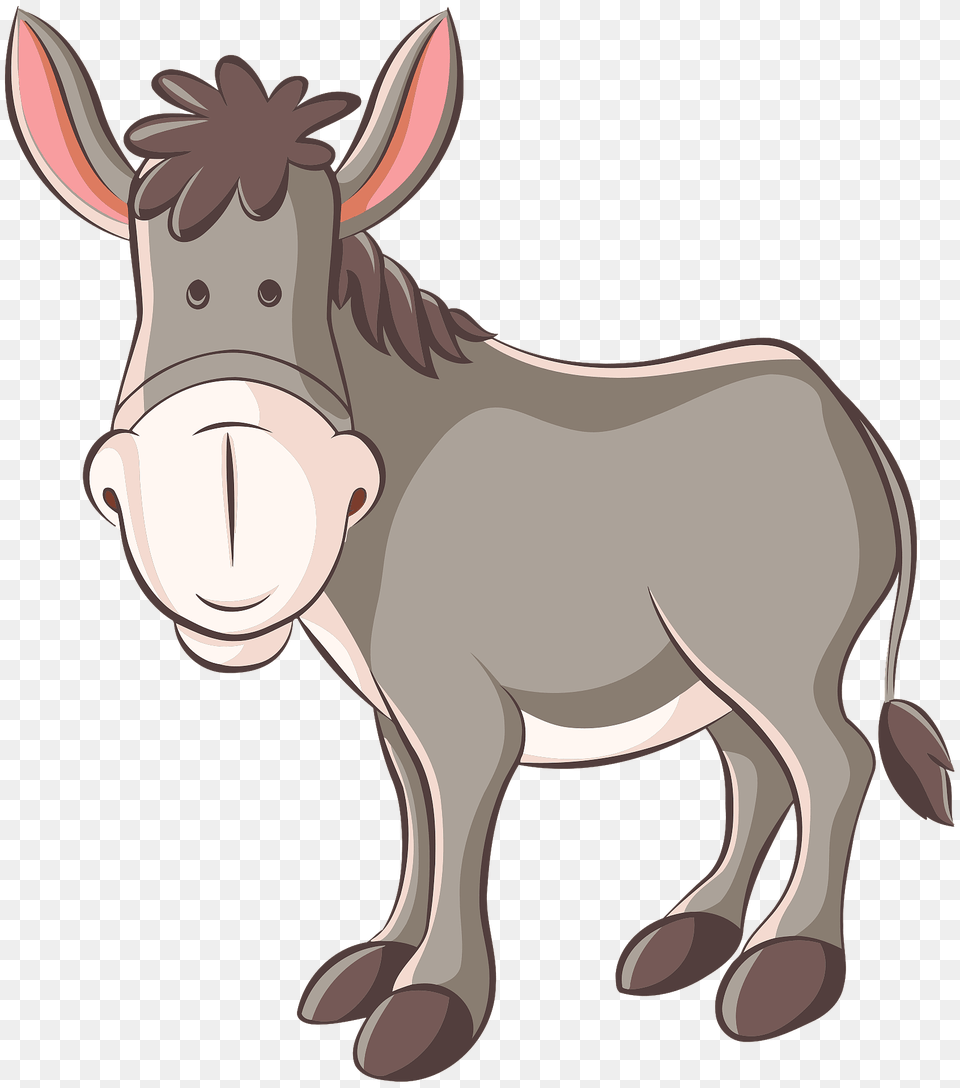 Cartoon Donkey Clipart, Animal, Mammal, Face, Head Free Png