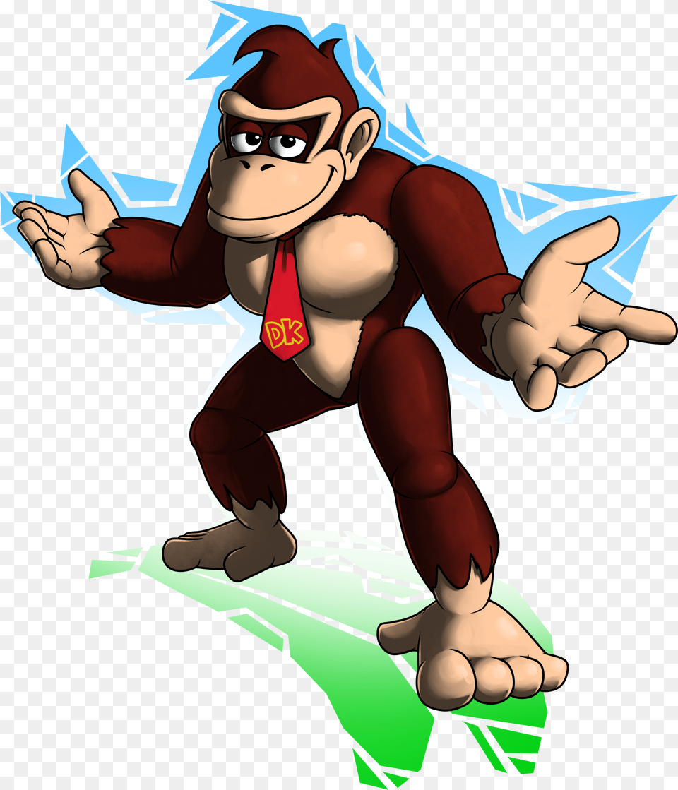 Cartoon Donkey Kong Cartoon, Baby, Person, Publication, Comics Free Png Download