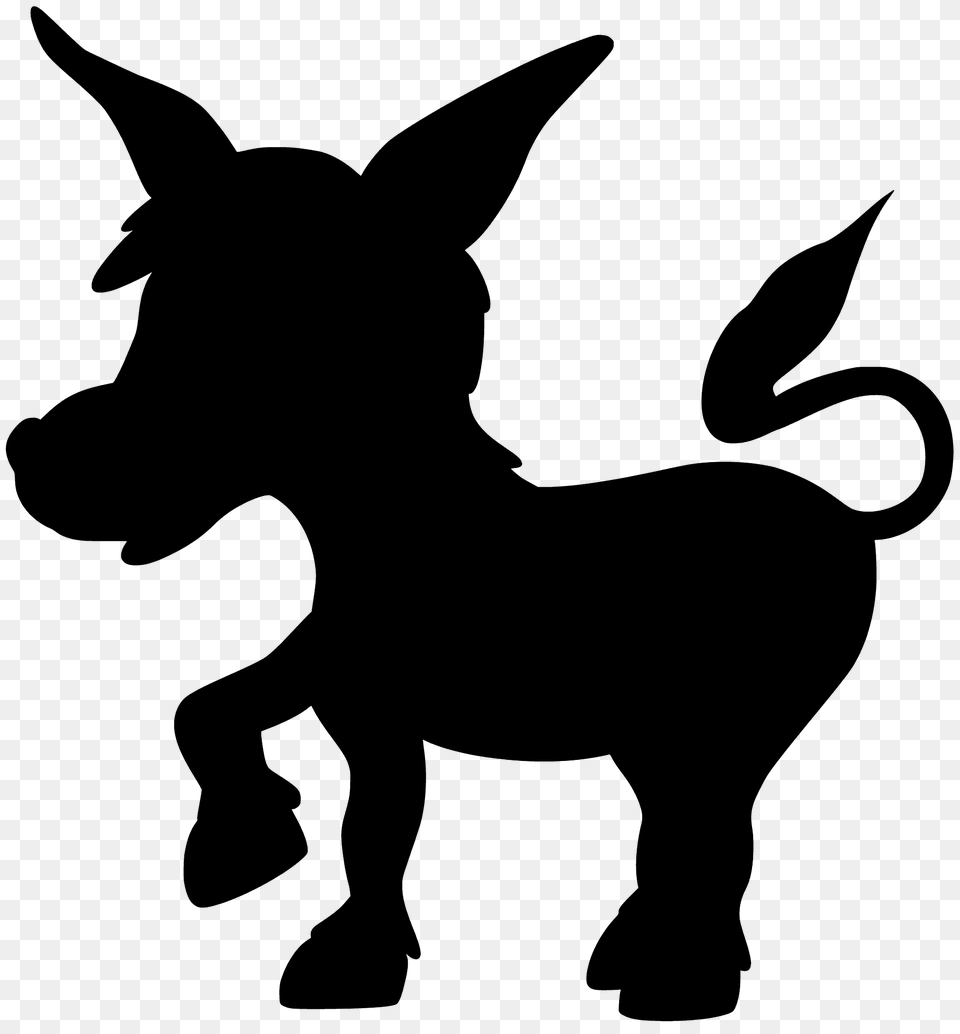 Cartoon Donkey Silhouette, Animal, Kangaroo, Mammal, Stencil Free Png
