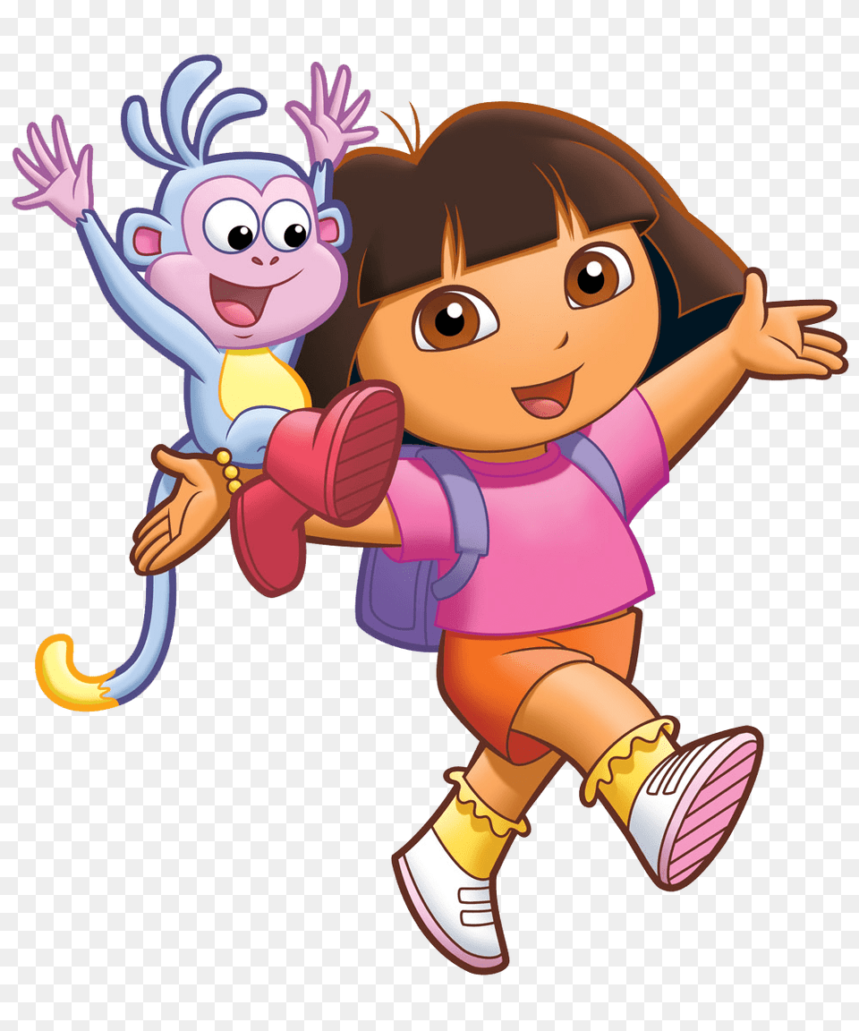Cartoon Dora, Baby, Book, Comics, Person Png