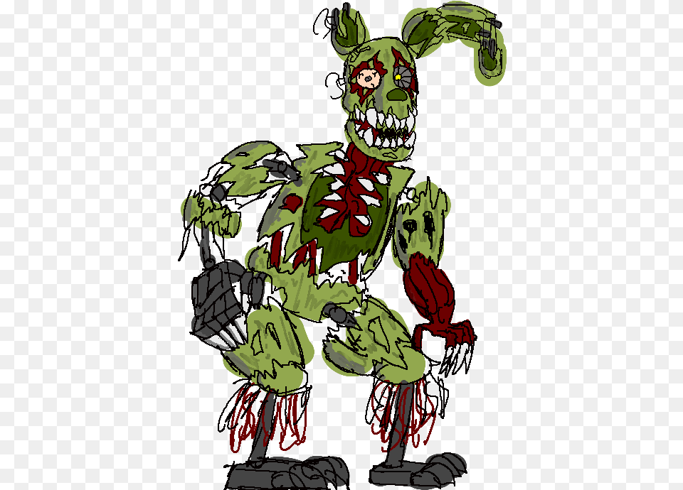 Cartoon Download Nightmare Springtrap Fnaf Vr, Person, Book, Comics, Publication Png Image