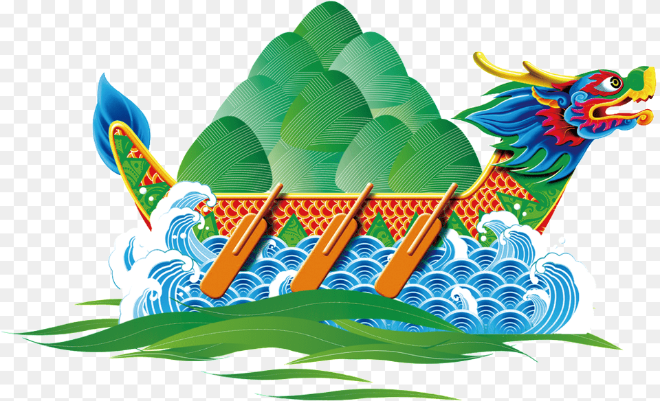 Cartoon Dragon Boat Festival Dragon Boat Festival Boat, Art, Graphics Png