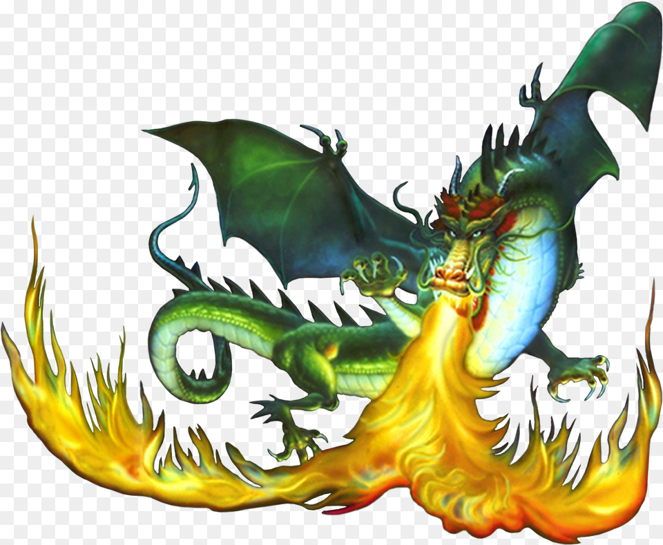 Cartoon Dragon Breathing Fire, Animal, Dinosaur, Reptile Png