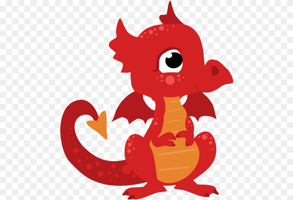 Cartoon Dragon Image Cute Red Dragon Clipart, Animal, Cat, Mammal, Pet Free Png Download