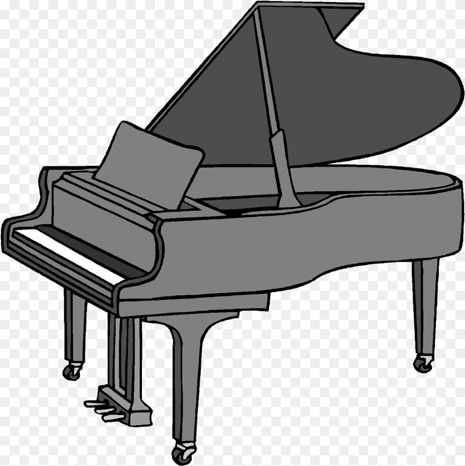 Cartoon Drawing Clip Art Piano Cartoon Transparent Background, Grand Piano, Keyboard, Musical Instrument Free Png Download