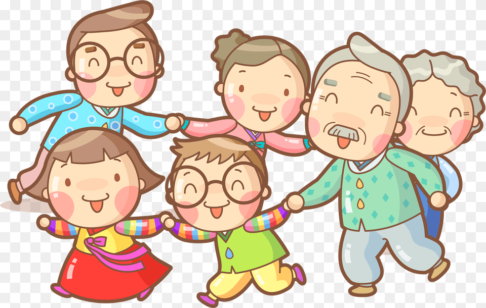 Cartoon Drawing Illustration Happy Family Cartoon, Face, Head, Person, People Png Image