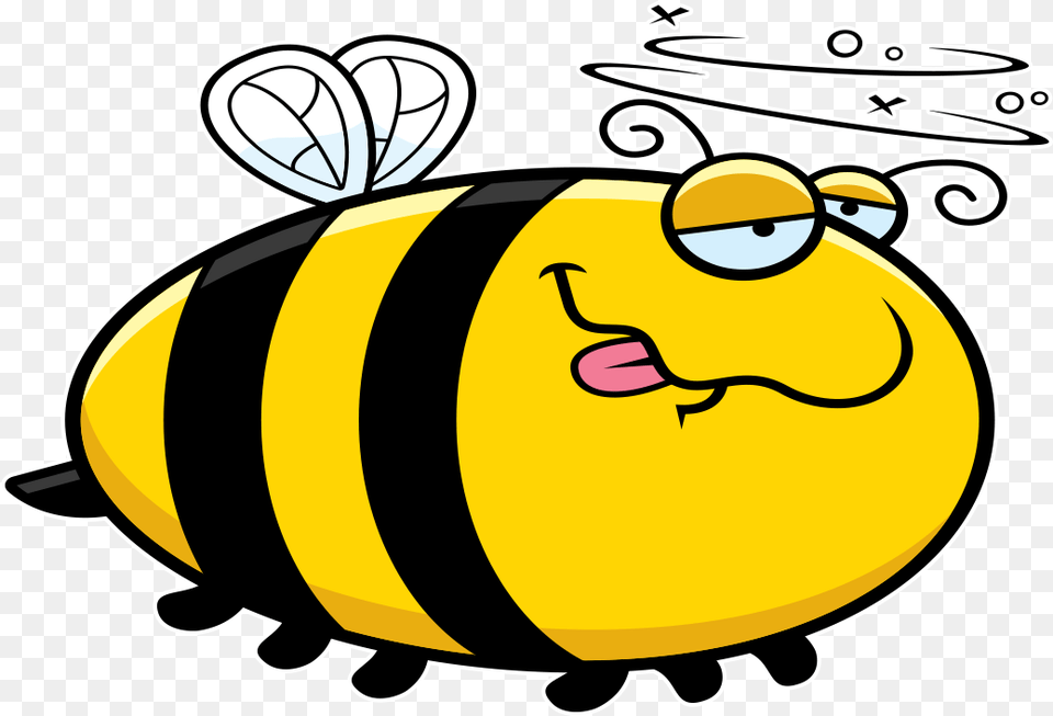 Cartoon Drunk Bee, Animal, Insect, Invertebrate, Wasp Png