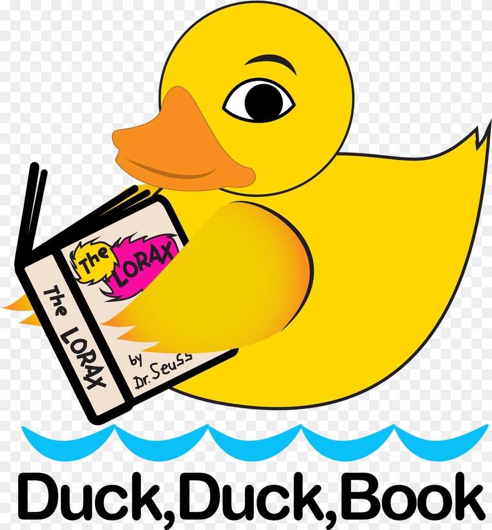 Cartoon Duckling Reading Book, Animal, Bird, Duck, Baby Png Image