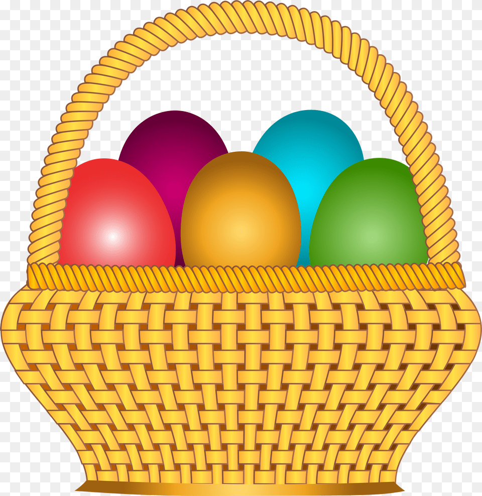 Cartoon Eggs In A Basket Png