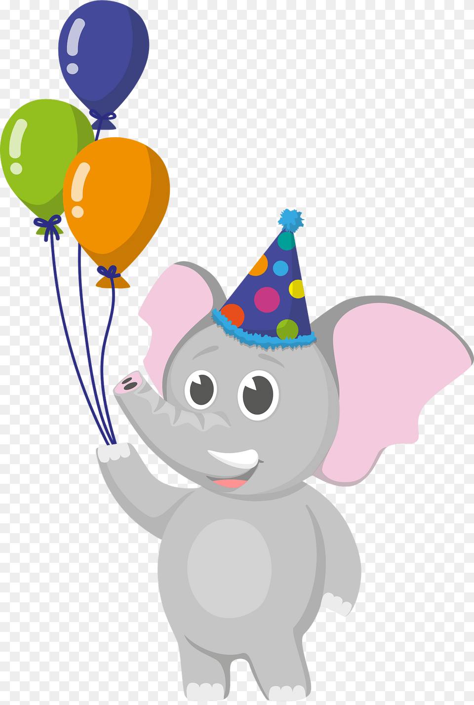 Cartoon Elephant Clipart, Balloon, Clothing, Hat, Nature Free Png Download