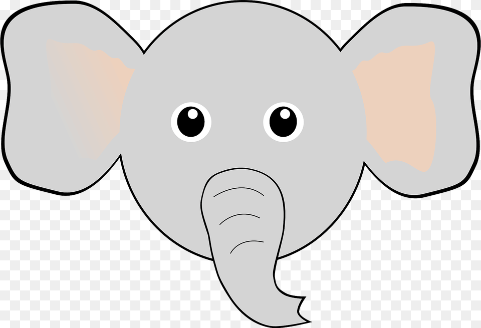 Cartoon Elephant Face Clipart, Animal, Baby, Mammal, Person Free Png Download