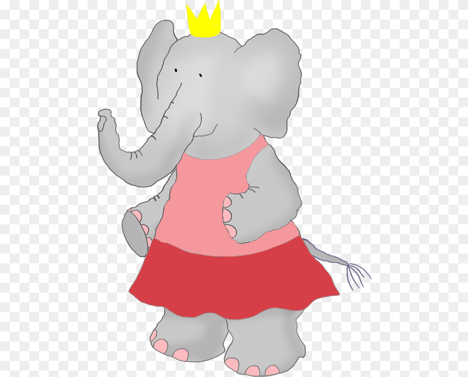 Cartoon Elephant Princess Elephant Princess Cartoon, Baby, Person, Cupid Png