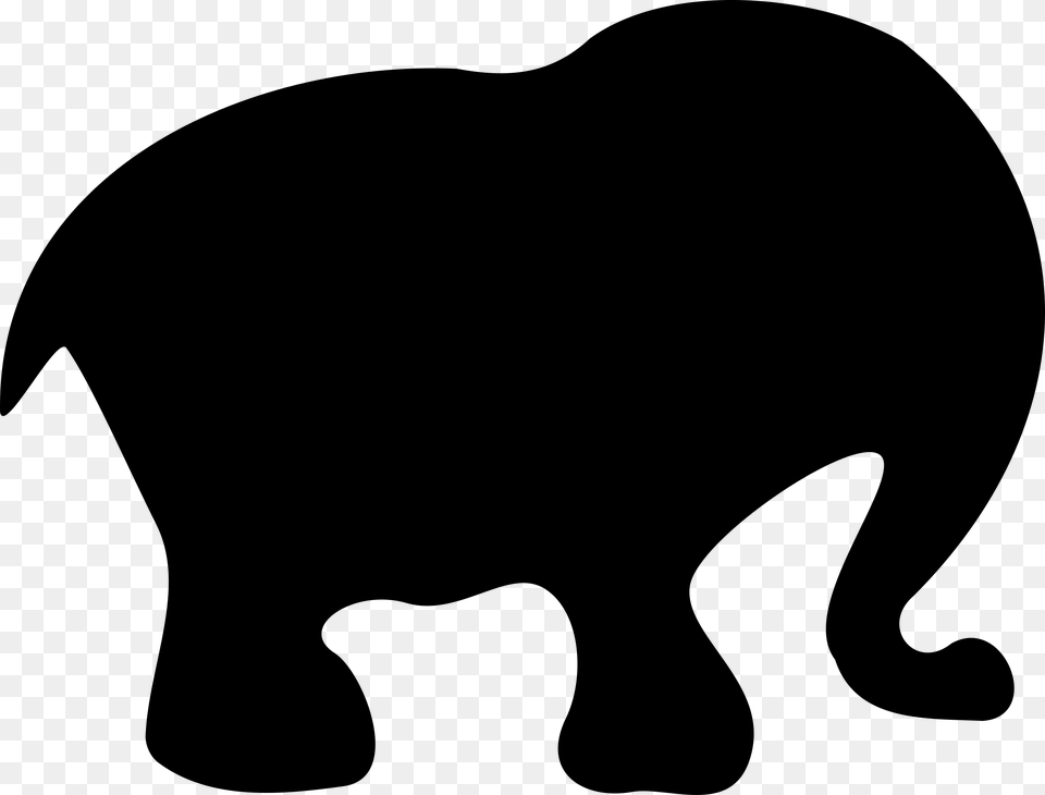 Cartoon Elephant Silhouette Clip Arts Elephant Silhouette, Gray Free Transparent Png